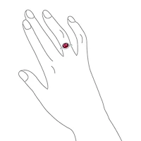 Bling Jewelry 3CTW Oval Solitaire Cubic Zirconia Cz Pave Red Statement Fashion Ring Silver Plated Brass