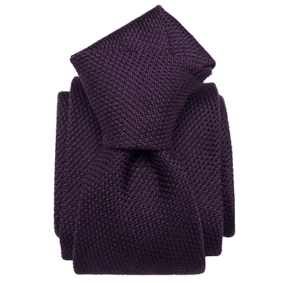 Plum - Silk Grenadine Tie for Men