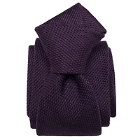 Plum - Silk Grenadine Tie for Men