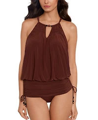 Magicsuit Women's Marley Shanice Side-Shirred Swim Dress