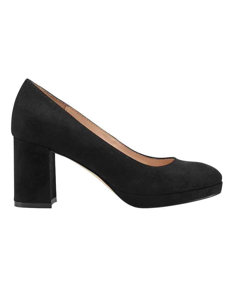Bandolino Women's Cooler Almond Toe Platform Block Heel Pumps