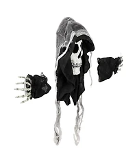 10" Spooky Skeleton 3-d Halloween Window Decoration Set, 3-Piece
