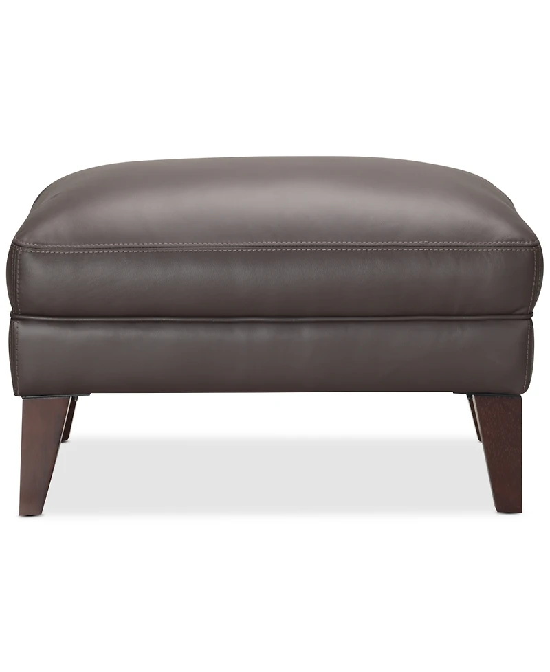 Closeout! Collyn 31" Modern Leather Ottoman, Created for Macy's