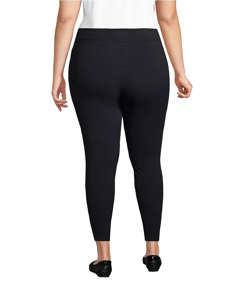 Lands' End Women's Plus Starfish Mid Rise Knit Leggings