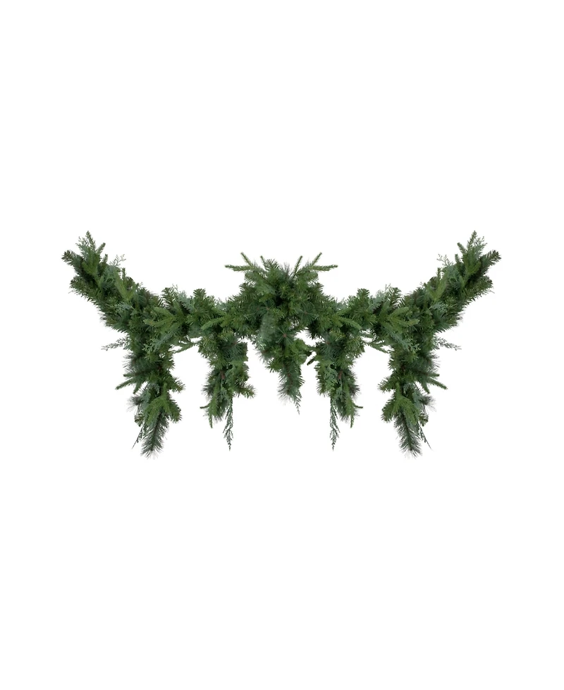 6' x 18" Mixed Pine Artificial Christmas Icicle Garland Unlit