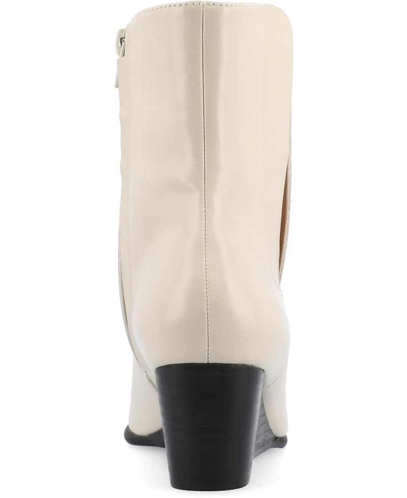 Journee Collection Women's Kylo Stacked Wedge Ankle Booties