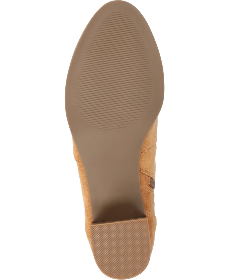 Journee Collection Women's Hayven Block Heel Almond Toe Booties