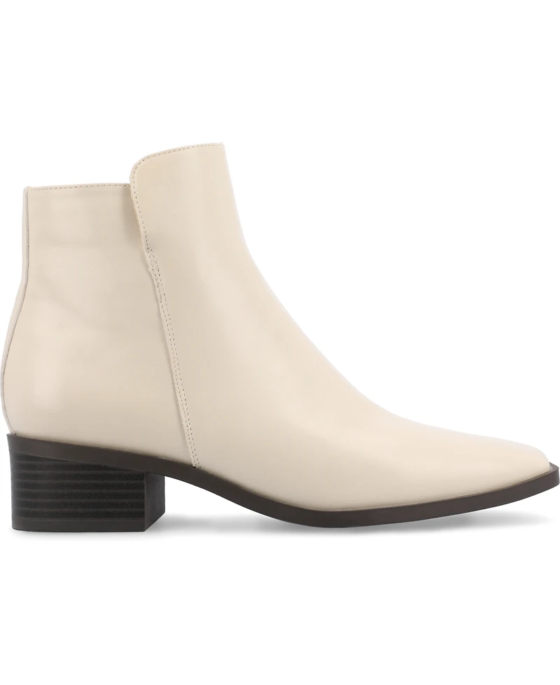 Journee Collection Women's Cappri Block Heel Square Toe Ankle Booties