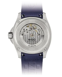 Mido Men's Swiss Automatic Multifort Blue Rubber Strap Watch 41mm