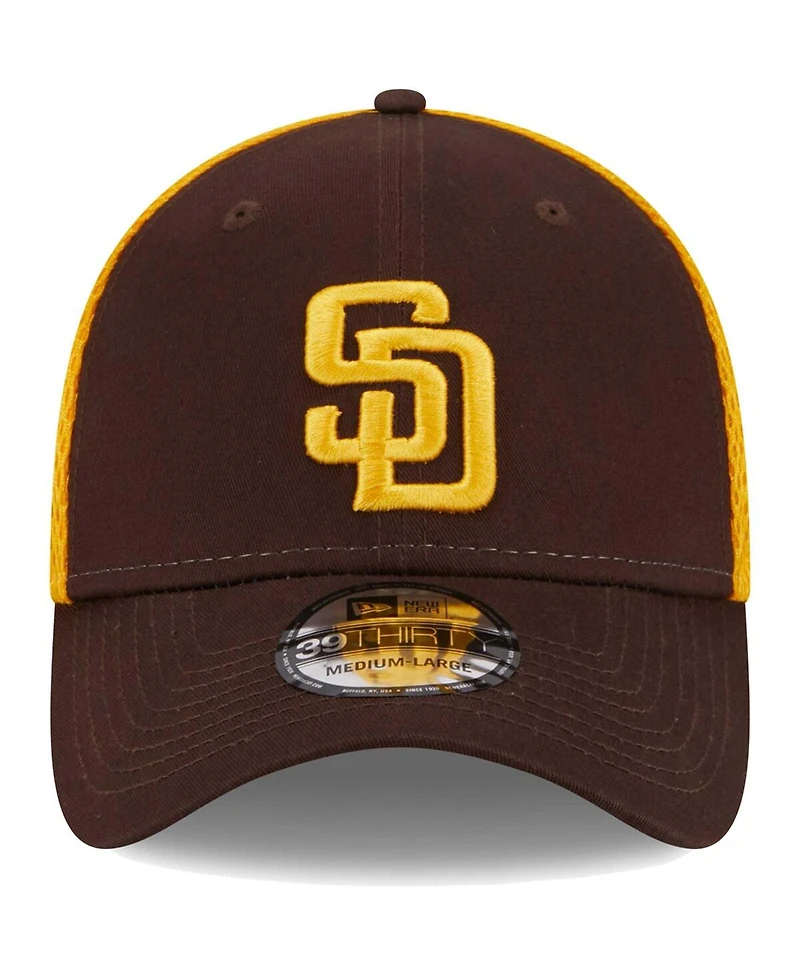 Men's New Era Brown San Diego Padres Team Neo 39THIRTY Flex Hat