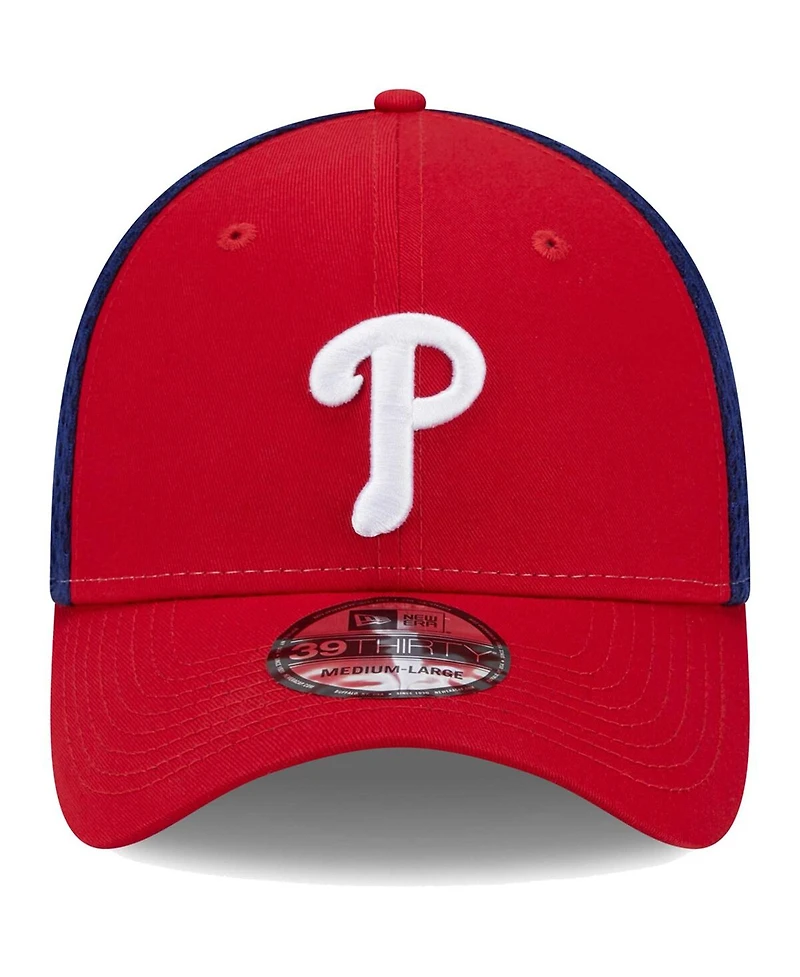 Men's New Era Red Philadelphia Phillies Team Neo 39THIRTY Flex Hat