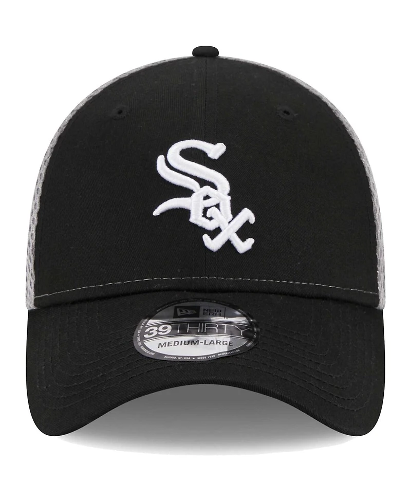 Men's New Era Black Chicago White Sox Team Neo 39THIRTY Flex Hat