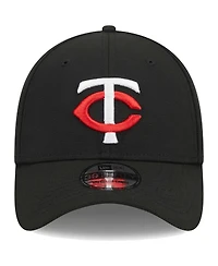 Men's New Era Black Minnesota Twins Logo 39THIRTY Flex Hat