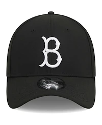 Men's New Era Black Brooklyn Dodgers Logo 39THIRTY Flex Hat