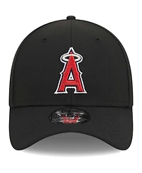 Men's New Era Black Los Angeles Angels Logo 39THIRTY Flex Hat