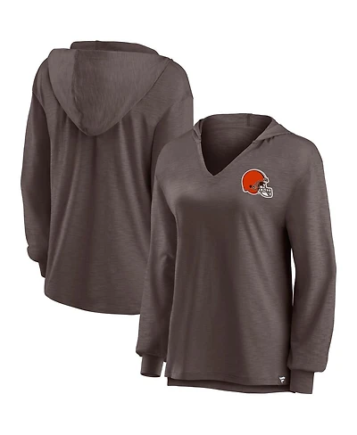 Women's Fanatics Brown Cleveland Browns Jumper V-Neck Pullover Hoodie