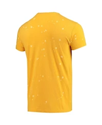Men's Original Retro Brand Gold Kentucky State Thorobreds Bleach Splatter T-shirt