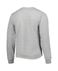 Men's League Collegiate Wear Heather Gray West Virginia Mountaineers 1965 Arch Essential Lightweight Pullover Sweatshirt