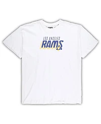 Men's Concepts Sport White, Charcoal Los Angeles Rams Big and Tall T-shirt Shorts Set