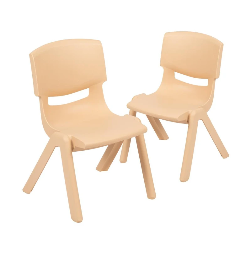 2 Pack Plastic Stackable School Chair With 10.5"H Seat, Preschool