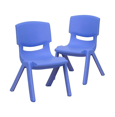 2 Pack Plastic Stackable School Chair With 10.5"H Seat, Preschool