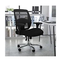 Emma+Oliver 24/7 Intensive Use Big & Tall 500 Lb. Rated Mesh Executive Swivel Ergonomic Office Chair With Ratchet Back