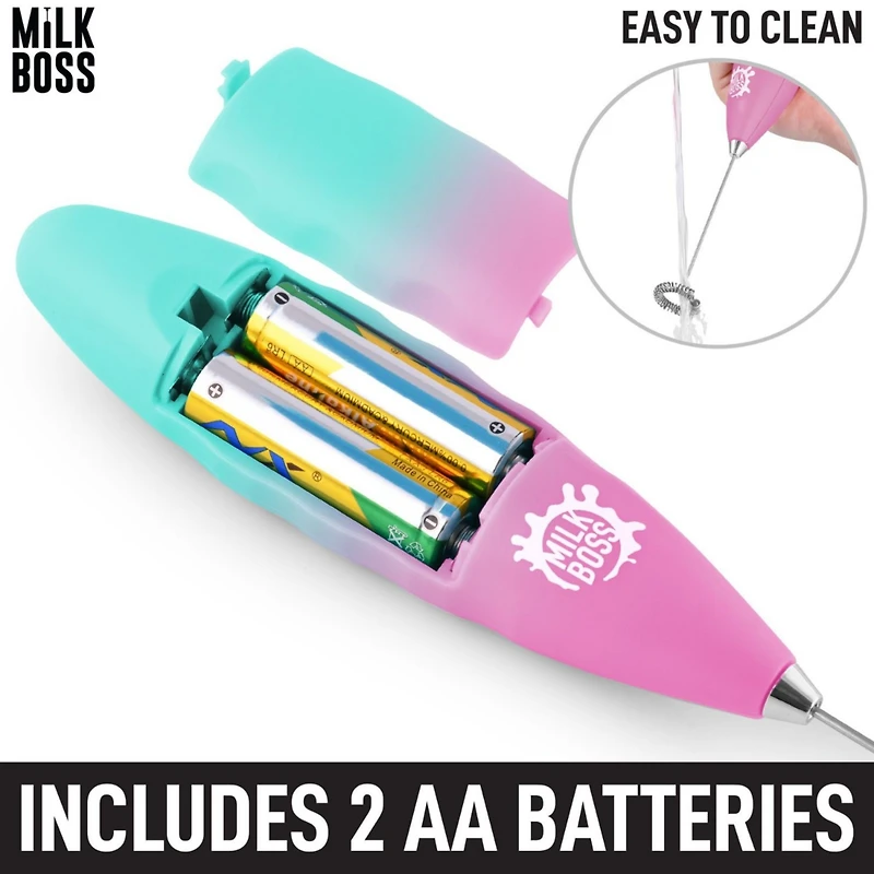 Milk Boss Frother for Coffee With Batteries Included