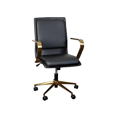 Merrick Lane Artemis Mid-Back Home Office Chair With Armrests, Height Adjustable Swivel Seat And Five Star Base