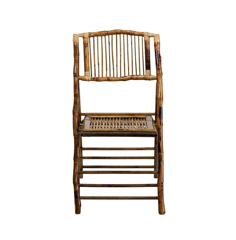 Bamboo Folding Chairs | Set Of 2 Bamboo Wood Folding Chairs
