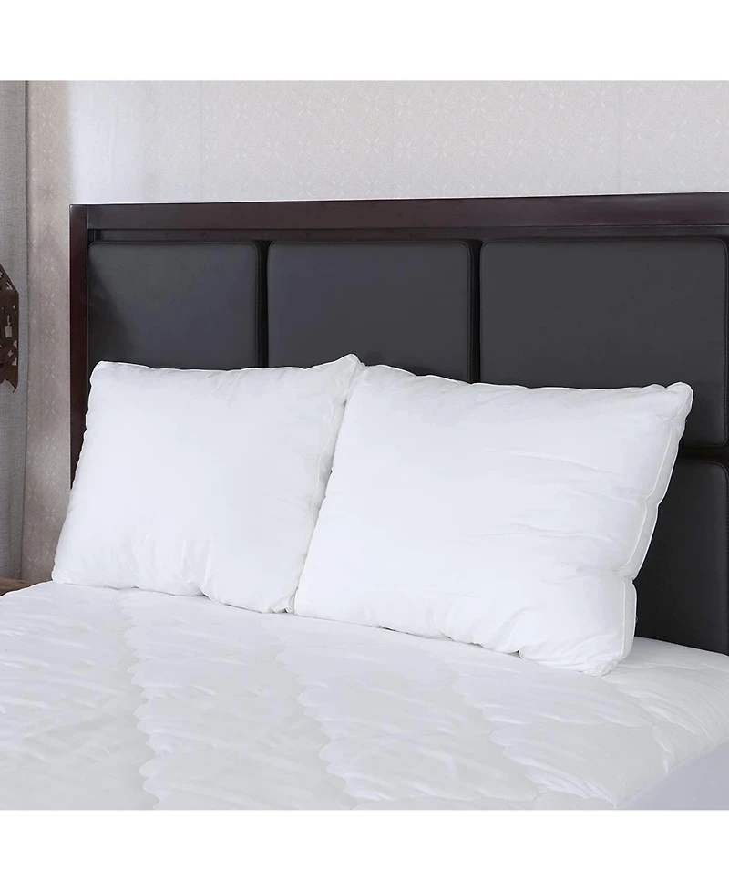 Maxi 100% Cotton Down Alternative Vacuum Packed Pillows – White (2 Pack)
