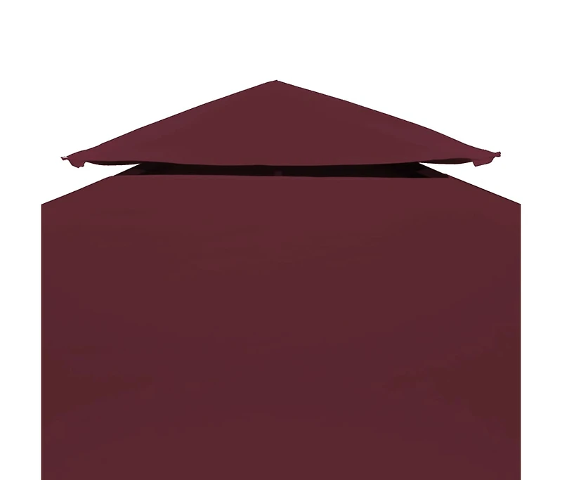 vidaXL 2-Tier Gazebo Top Cover 1 oz/ft² 9.8'x9.8' Bordeaux