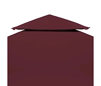vidaXL 2-Tier Gazebo Top Cover 1 oz/ft² 9.8'x9.8' Bordeaux