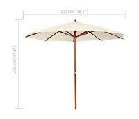Parasol 118.1"x101.6" Sand White