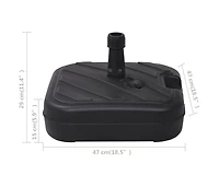 vidaXL Umbrella Base Sand/Water Filled 6.3 gal Black