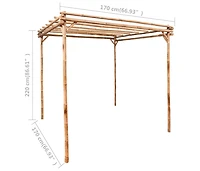 vidaXL Pergola Bamboo 67"x67"x86.6"
