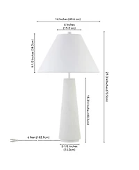 Hudson & Canal Ingalls 28" Tall Monochrome Table Lamp with Linen Shade