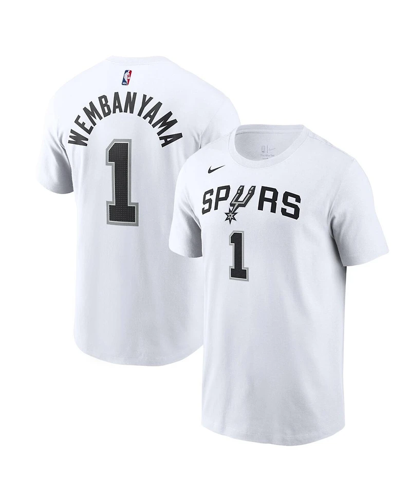 Men's Nike Victor Wembanyama White San Antonio Spurs 2023 Nba Draft First Round Pick Name and Number T-shirt