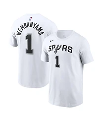 Men's Nike Victor Wembanyama White San Antonio Spurs 2023 Nba Draft First Round Pick Name and Number T-shirt