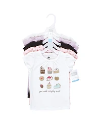 Hudson Baby Girls Short Sleeve T-Shirts, Ice Cream Dino