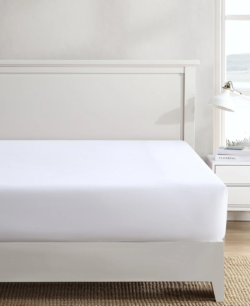 Nautica Solid Cotton Percale Fitted Sheet