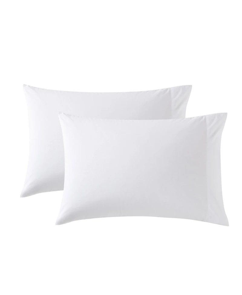Nautica Solid Cotton Percale Pillowcase Pair, Standard