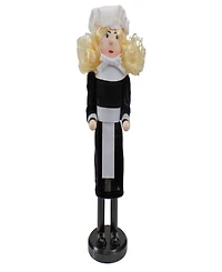 14" Pilgrim Woman Wooden Fall Harvest Thanksgiving Nutcracker