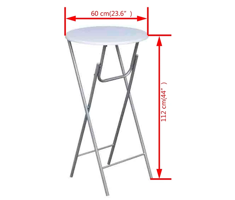 vidaXL Bar Tables 4 pcs with Mdf Tabletop White