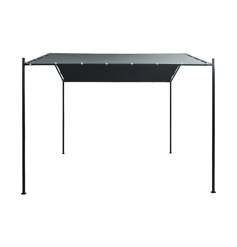 Gazebo Pavilion Tent Canopy 9.8ft x9.8ft Steel Anthracite