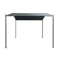 Gazebo Pavilion Tent Canopy 9.8ft x9.8ft Steel Anthracite