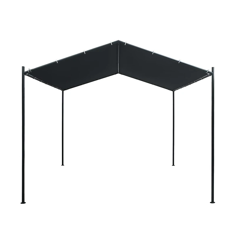 Gazebo Pavilion Tent Canopy 9.8ft x9.8ft Steel Anthracite