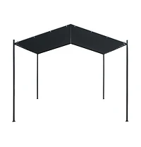 Gazebo Pavilion Tent Canopy 9.8ft x9.8ft Steel Anthracite