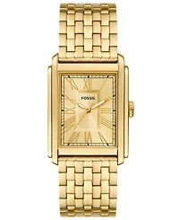 Fossil Men's Carraway Three-Hand Gold-Tone Stainless Steel Watch, 30mm