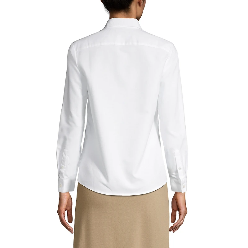 Lands' End School Uniform Women's Long Sleeve Oxford Dress Shirt