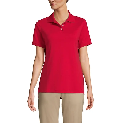 Lands' End Women's Tall Short Sleeve Interlock Polo Shirt